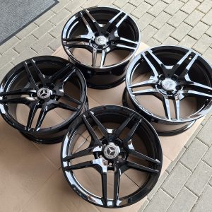 Mercedes SL R 230 Original AMG "Fuchs" Felgensatz in 8,5 J + 9,5 J x 19 Zoll SCHWARZ glänzend